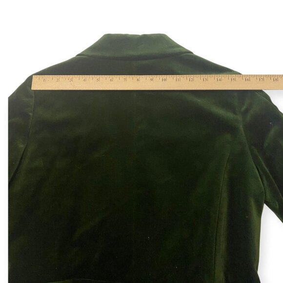 Chloe Velvet Cropped Blazer Green Cotton FR42 Made in France - Picture 12 of 15